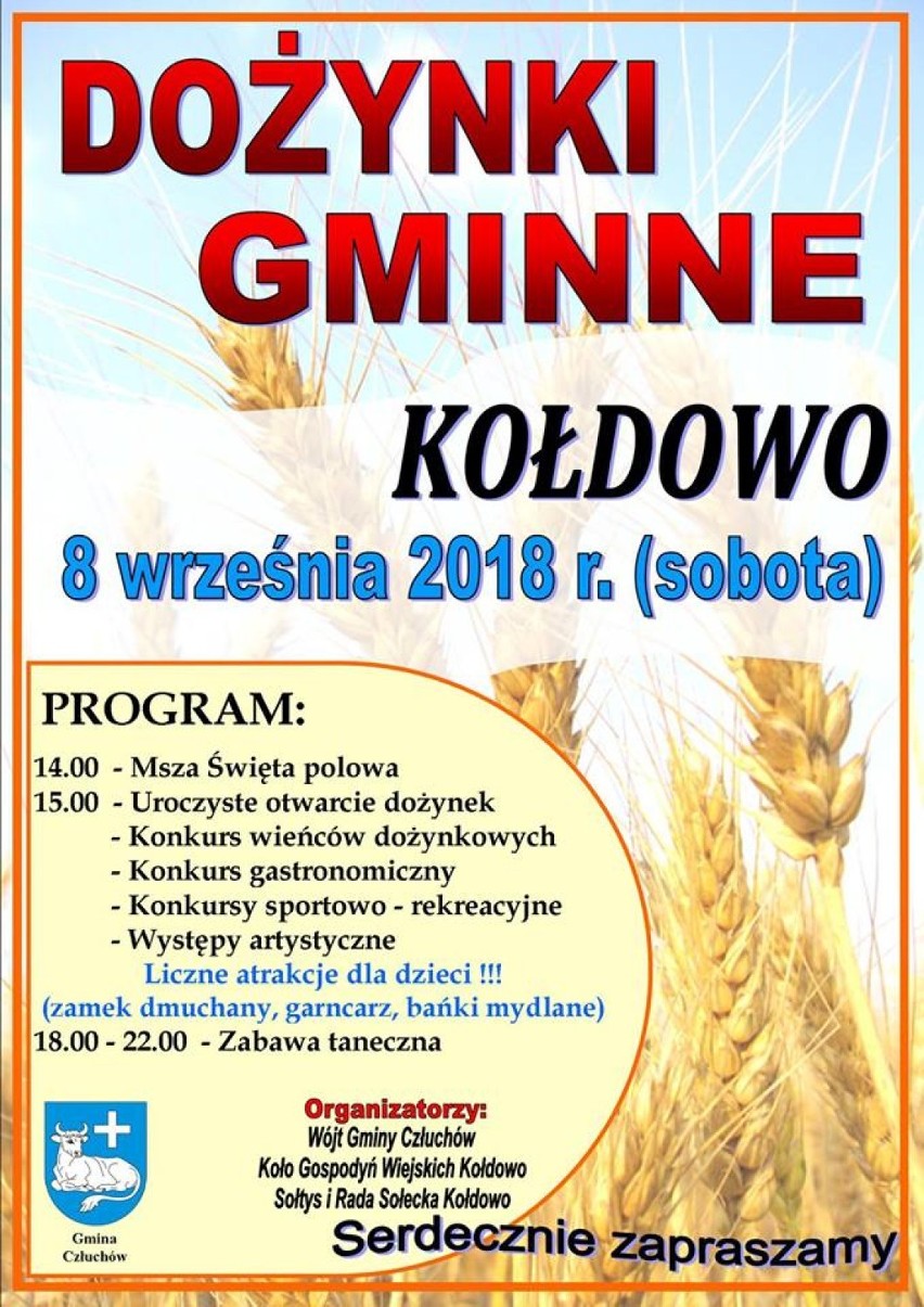 Gmina Człuchów, Debrzno, Rzeczenica i Przechlewo. W sobotę (8.09) dożynki gminne i sołeckie - zobacz program!