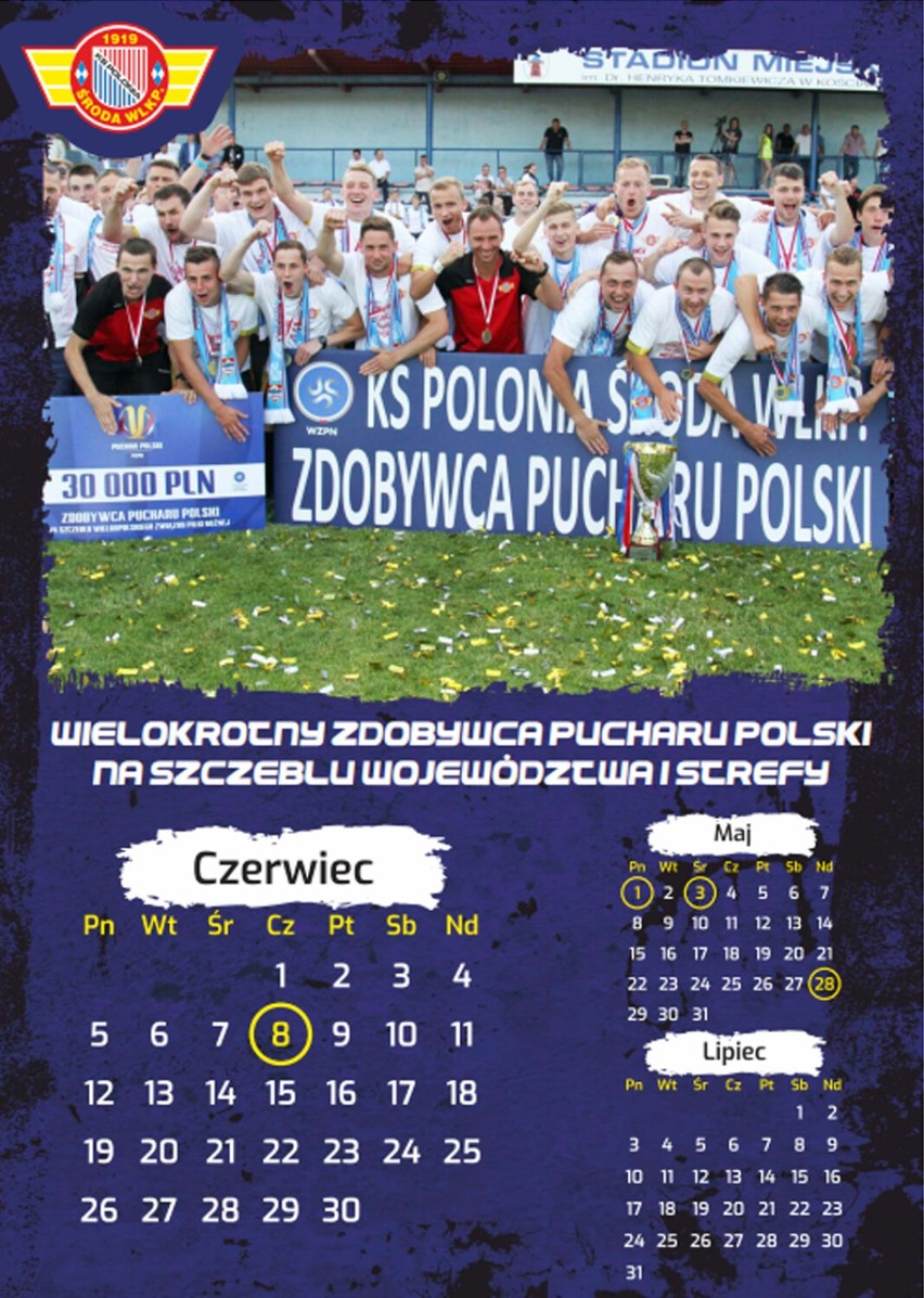 Polonia Środa wydała kalendarz. Trafi on do partnerów klubu, ale każdy może go kupić