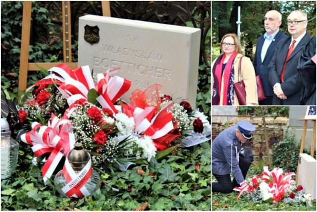 Odsłonięcie tablicy nagrobnej Władysława Boettichera, weterana powstania styczniowego