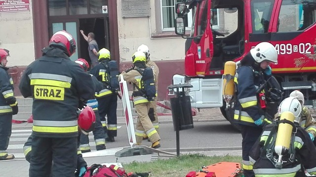 Nowy Dwór Gdański. Ćwiczenia strażackie w Zespole Szkół nr 1