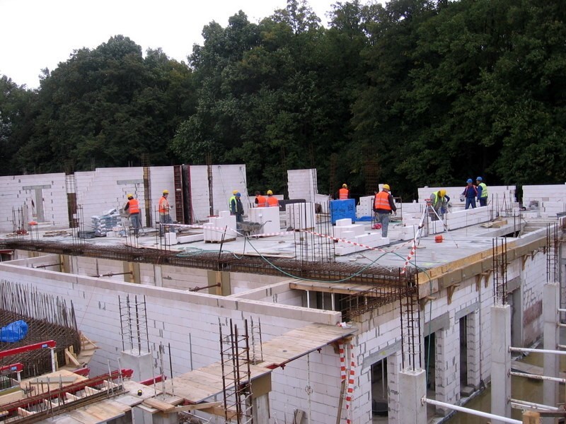 Zdjęcia z budowy kompleksu sportowego w Pleszewie