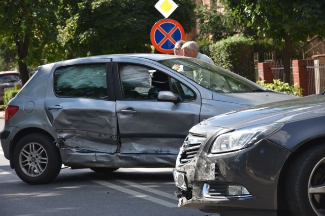 Wypadek na ulicy Kościuszki w Legnicy.