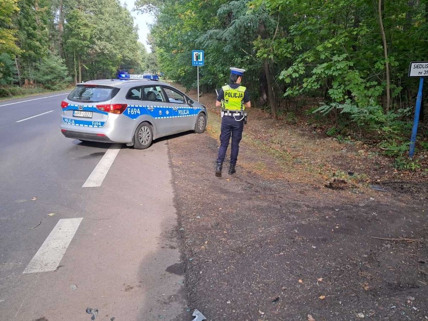 Zderzenie motocyklisty i busa na drodze wojewódzkiej 482 w miejscowości Siedliska