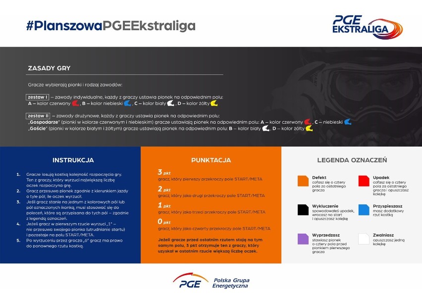 PGE Ekstraliga przygotowała grę planszową dla kibiców żużla