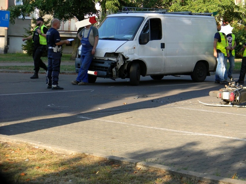 Motorowerzysta poszkodowany w wypadku