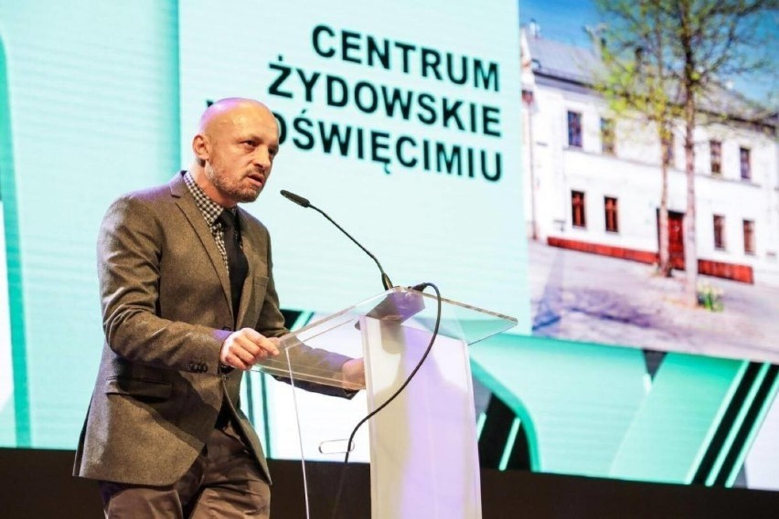Dyrektor Centrum Żydowskiego w Oświęcimiu Tomasz Kuncewicz...