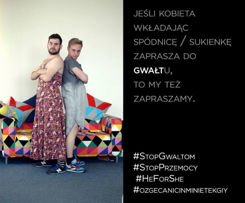 Mężczyźni w spódnicach i sukienkach przeciw kulturze gwałtu....