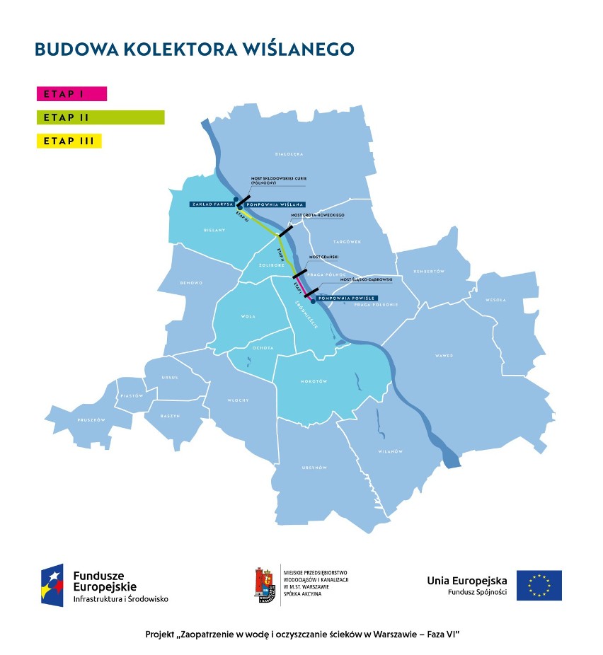 Kolektor dla MPWiK w Warszawie za prawie 350 mln zł. Dostarczy ścieki do "Czajki". Będzie miał ponad dziewięć kilometrów