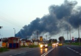 Tak wygląda praca strażaków. To był jeden z największych pożarów pod Grudziądzem. Paliła się fabryka świeczek w Białym Borze [zdjęcia]