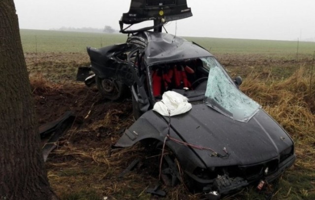 Wypadek BMW w Tarnowskich Górach: Na szczęście kierowcy nic się nie stało