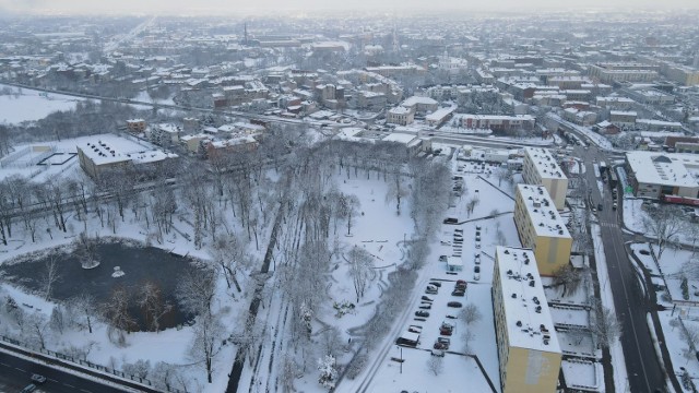 Zima 2021 w Radomsku. Tak wygląda zimowe miasto z lotu ptaka i nie tylko