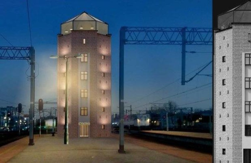 Wieża ciśnień na dworcu w Katowicach