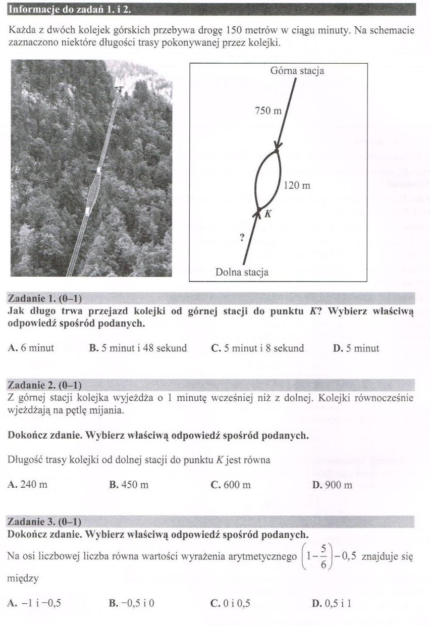 Egzamin gimnazjalny 2015: matematyka - ARKUSZ