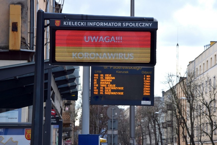 W Kielcach poprzez ekrany na przystankach komunikacji...