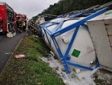 Wypadek cysterny na A4 w Mysłowicach. Tworzą się korki