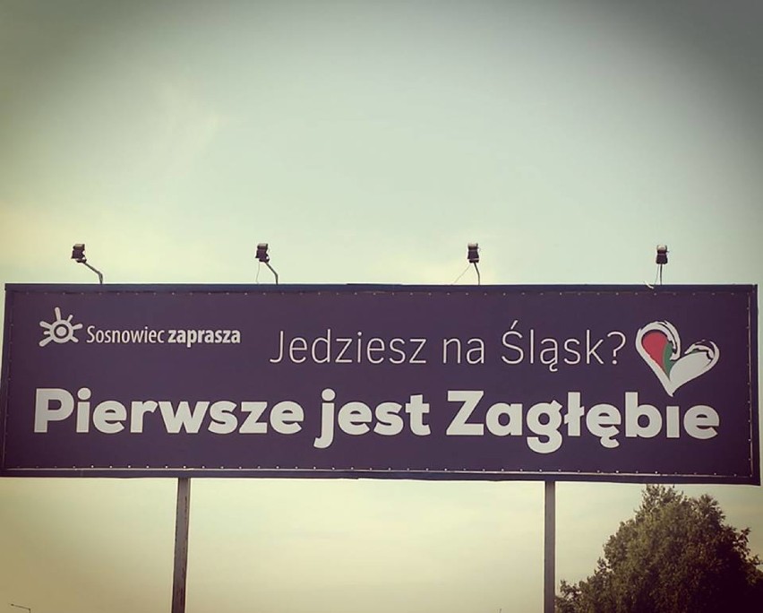 Pierwsze jest Zagłębie. Billboard stoi już przy S1 ZDJĘCIA