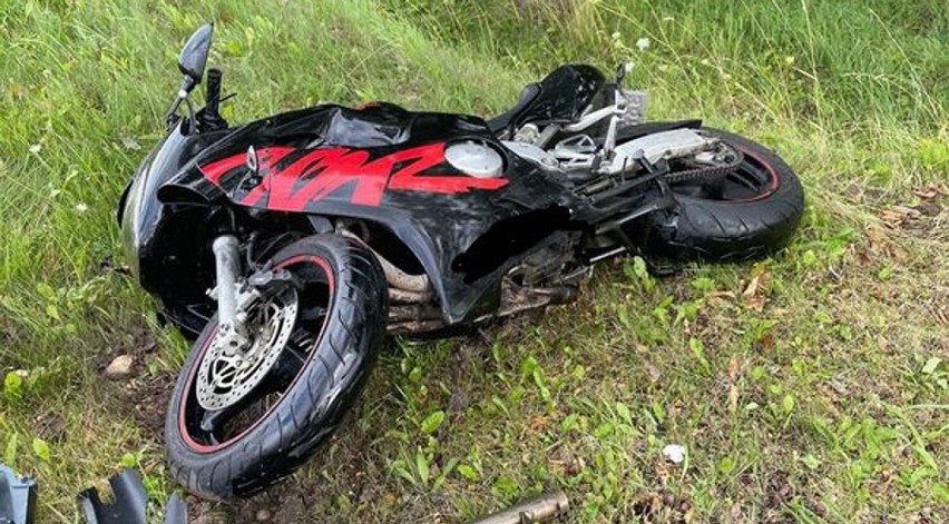 Wypadek motocyklisty w Lublińcu. Winny kierowca osobówki, który nie ustąpił pierwszeństwa przejazdu