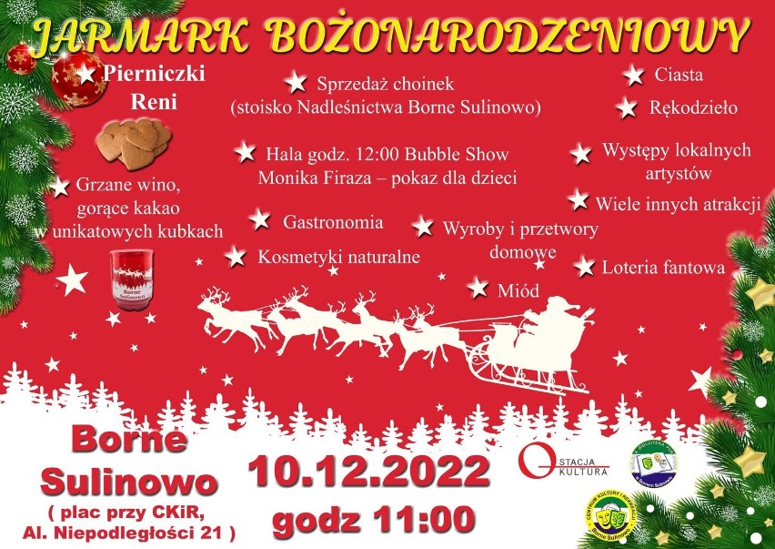 Jarmark bożonarodzeniowy w Bornem Sulinowie już w sobotę (10 grudnia)