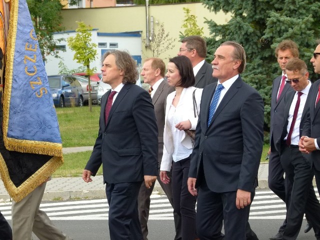 Krzysztof Kilian (z lewej) podczas obchodów Dnia Energetyka w Bełchatowie