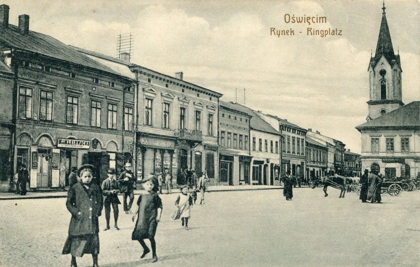 Rynek oświęcimski na pocztówce z 1913 roku. To tutaj przed...