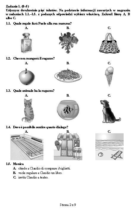 Egzamin gimnazjalny 2013. Język włoski [TESTY, ODPOWIEDZI]