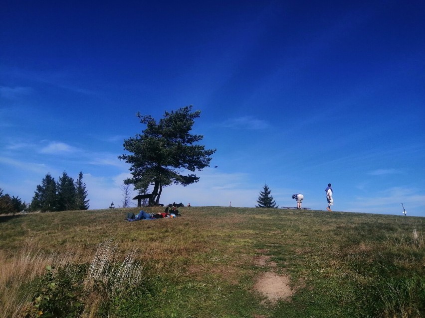 Beskid Mały jesienią. 2021r. W słoneczne weekendy jest...