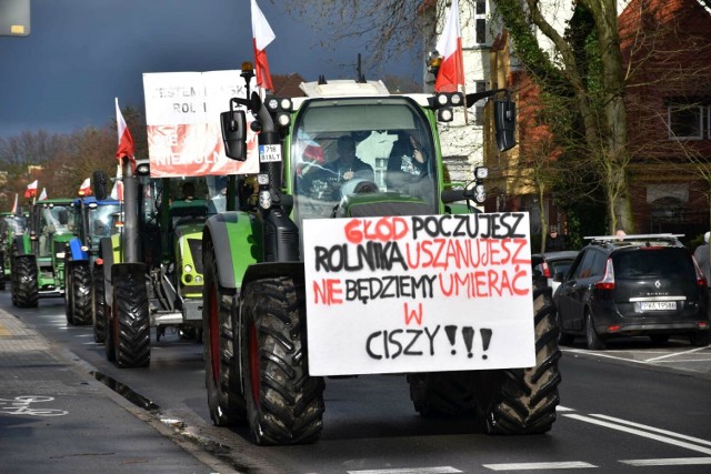 Protest rolników w Wągrowcu - 20.02.2024