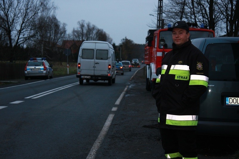 Międzybórz: Blokada drogi krajowej 25 w Oskiej Pile