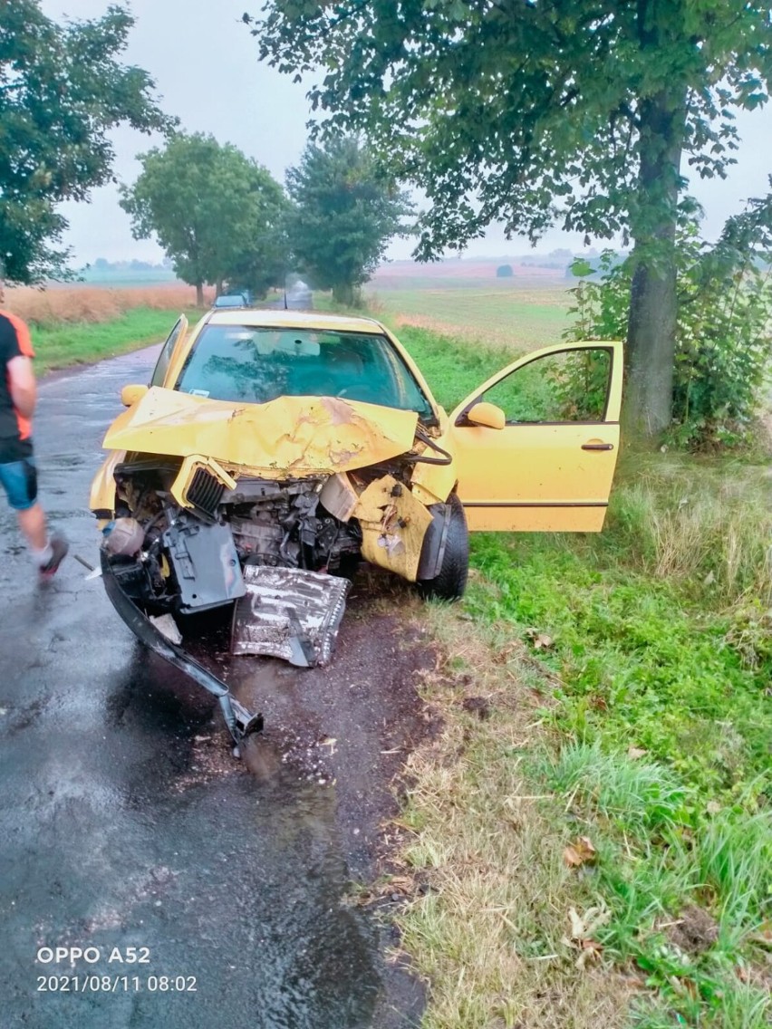 Wypadek w Łasinie-Wybudowaniu. Kierowca miał prawie 2...