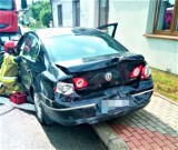 Warszkowo. Ciężarowy Man wjechał w tył Volkswagena. Dwie osoby ranne ZDJĘCIA