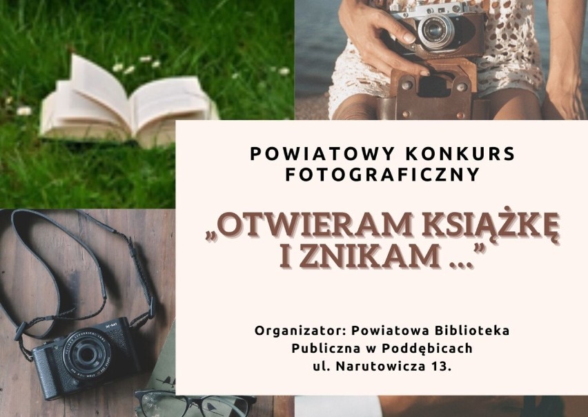 Powiatowy Konkurs Fotograficzny „Otwieram książkę i znikam…” PBP w Poddębicach. Dla kogo? Do kiedy? REGULAMIN