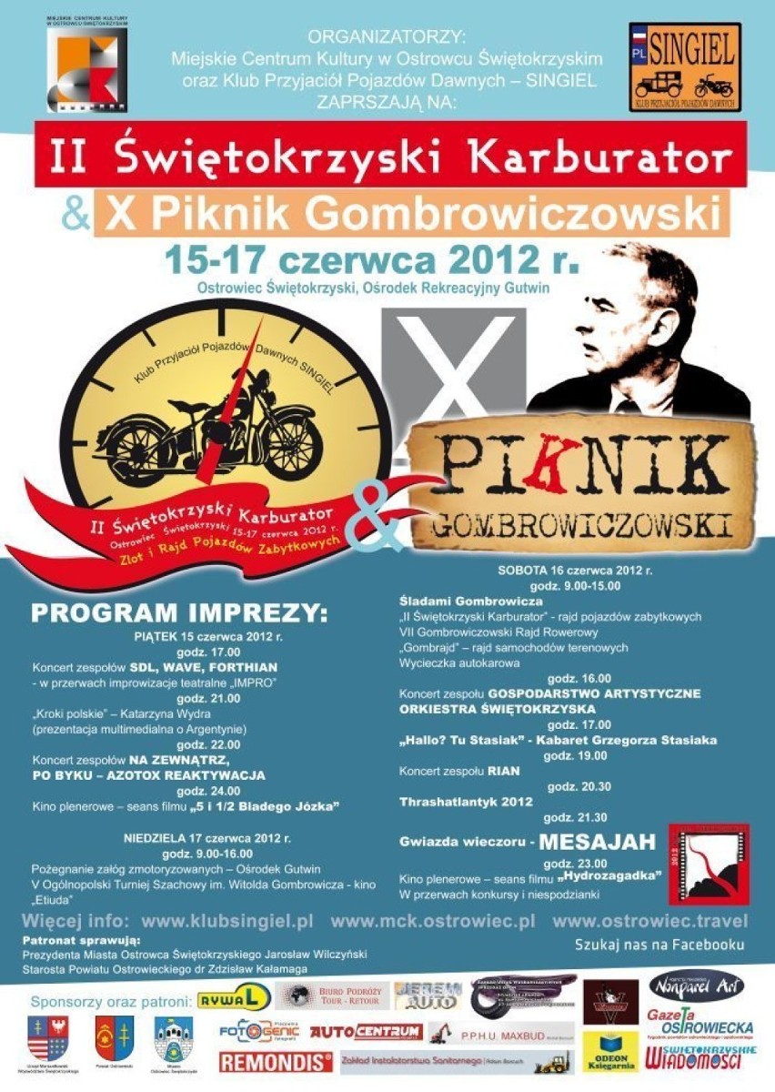 Plakat X Pikniku Gombrowiczowskiego.