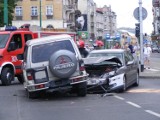 Wypadek na skrzyżowaniu Głogowska/Berwińskiego (zdjęcia)