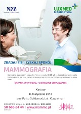 Bezpłatna mammografia w Kartuzach w styczniu 2018 r.