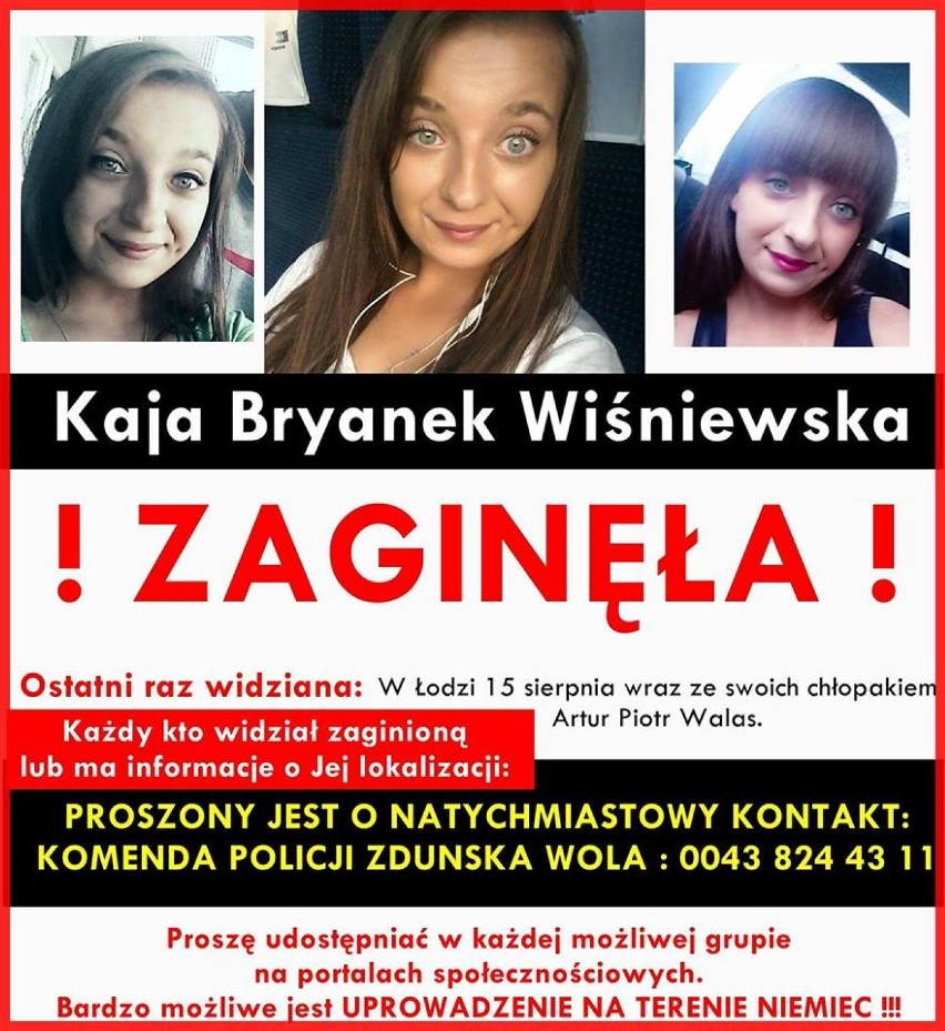 Zaginęła Kaja Wiśniewska. Trwają poszukiwania
