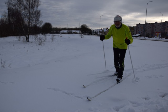Piotr Polguj na narciarskiej trasie