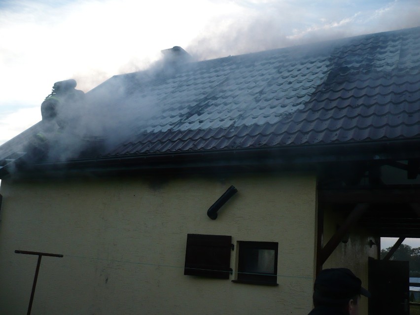 Pożar domu w Miłomłynie