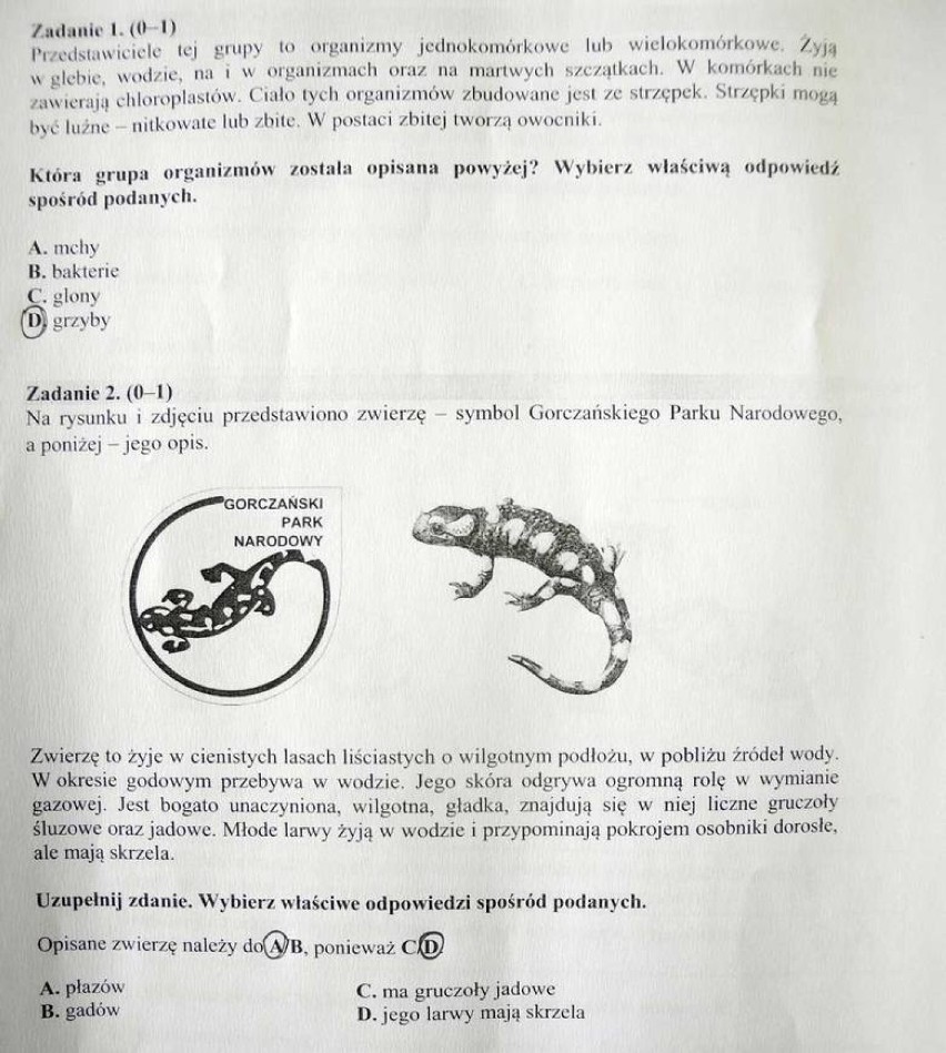 Egzamin gimnazjalny 2016. Część matematyczno-przyrodnicza [ARKUSZE,PYTANIA,ODPOWIEDZI]