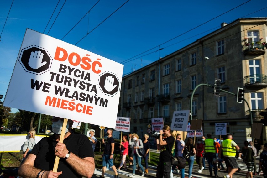 To kolejny protest mieszkańców Krakowa dot. zmian w ruchu w...