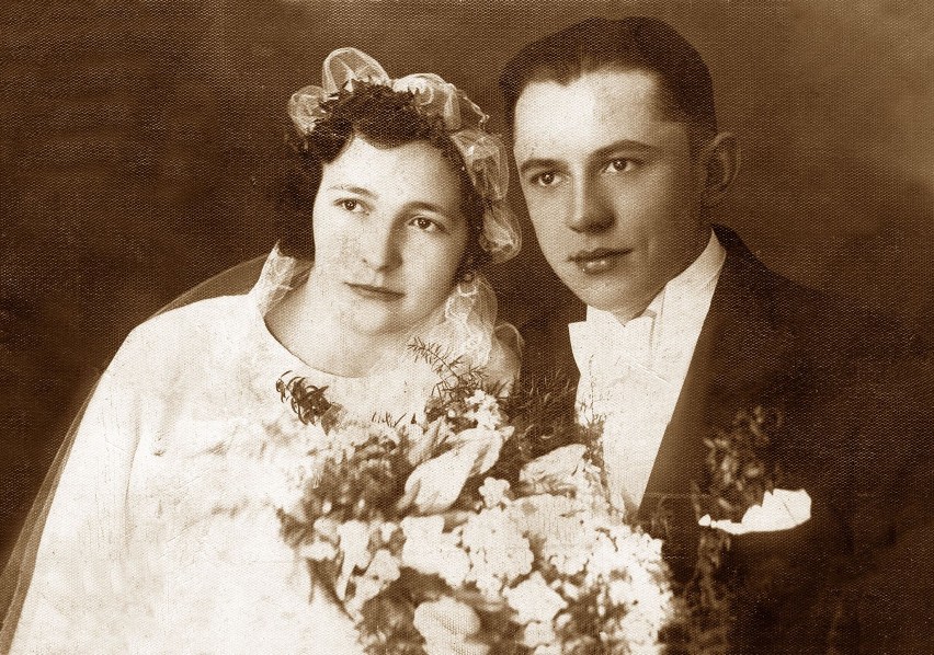 Por. Wiktor Kania z żoną
