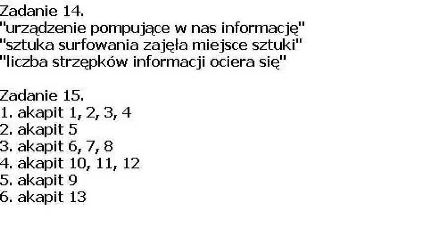 MATURA PRÓBNA POLSKI Z OPERONEM 2014 poziom podstawowy 26.11.2013