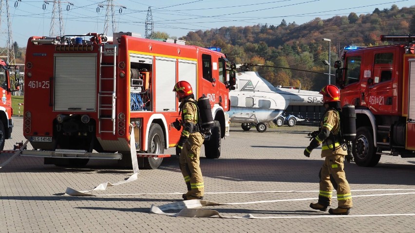 Ćwiczenia straży pożarnej w Elektrowni Szczytowo-Pompowej Solina