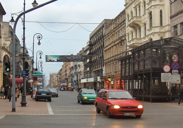 Ulica Piotrkowska w Łodzi.