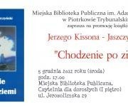 Książka pt. "Chodzenie po ziemi" autorstwa Jerzego Kissona-Jaszczyńskiego