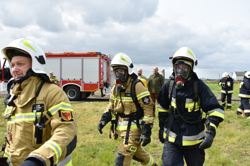 W gminie Kęsowo odbyły się ćwiczenia strażackie. Ratownicy...