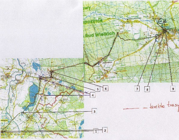 Odsiecz wiedeńska w Raciborzu. Mapa trasy z Raciborza do Rud