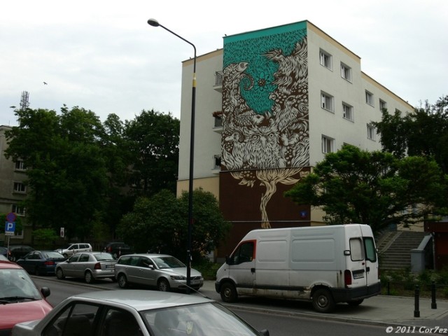 Mural upamiętniający Marię Skłodowską-Curie