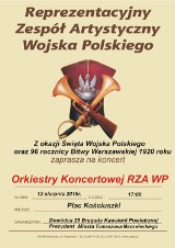 Święto Wojska Polskiego w Tomaszowie: Koncert orkiestry wojskowej na pl. Kościuszki