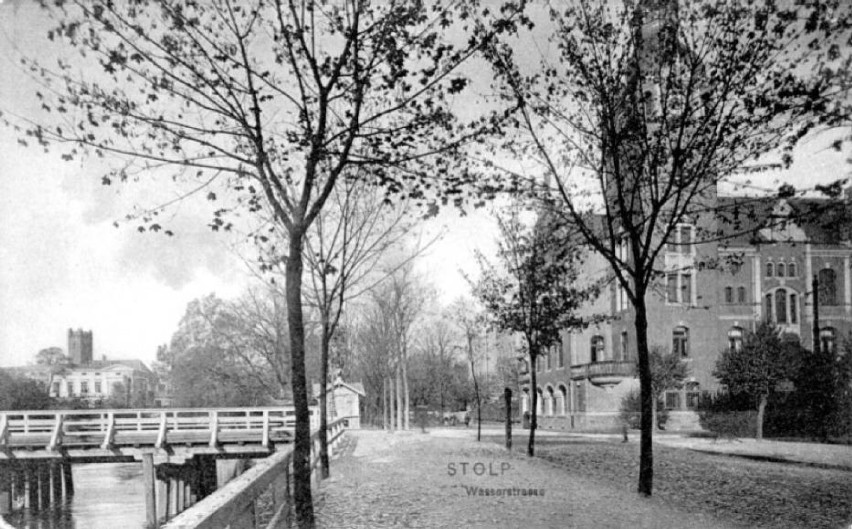 Tereny nad Słupią w rejonie centrum Słupska przed 1945...