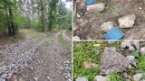 Śmieci i gruz na drodze przez las pod Skokami. Jak się okazuje przywiozła je firma działająca na zlecenie Nadleśnictwa Durowo